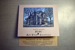 2020 Letterpress printed calendar, Hand carved, Hand printed